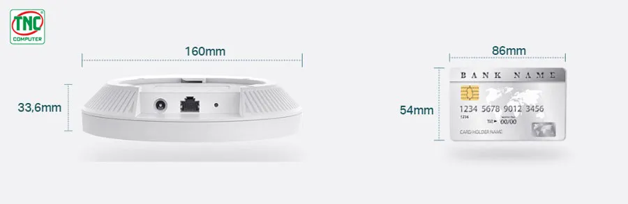 Access Point TP-Link EAP613 được thiết kế hiện đại