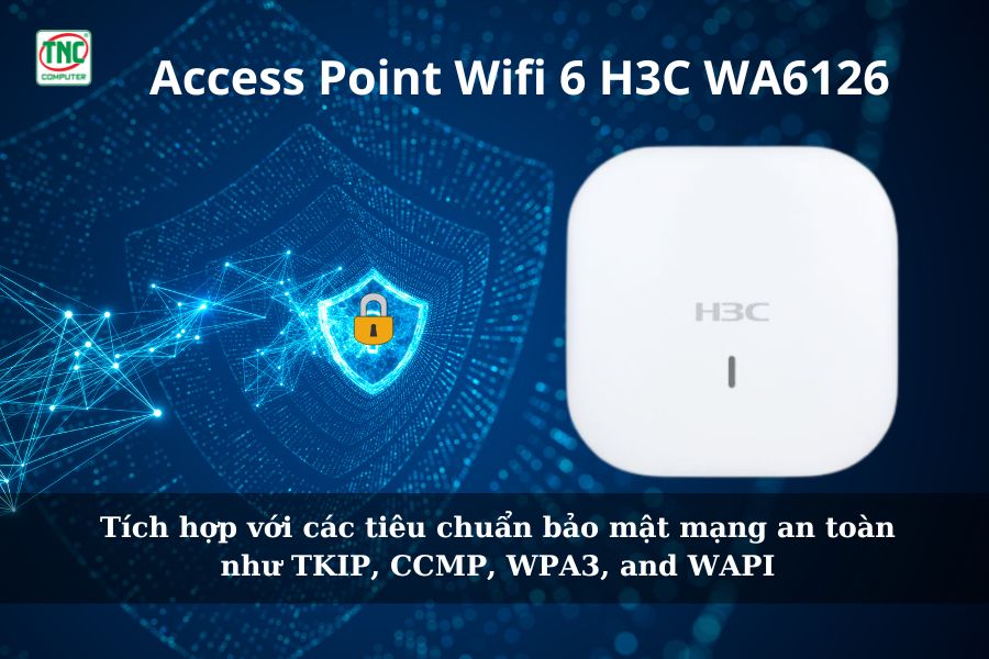 Access Point Wifi 6 H3C WA6126 được trang bị tính nanwng bảo mật an toàn