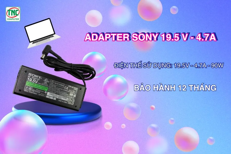 Adapter Sony 19.5 V - 4.7A có hiệu dài mạnh mẽ