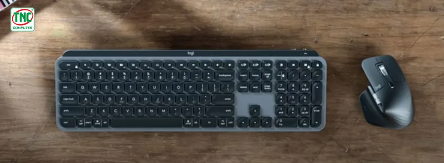 Bàn phím không dây Logitech MX Keys S Graphite, màu than chì tích hợp tính năng giảm tiếng ồn