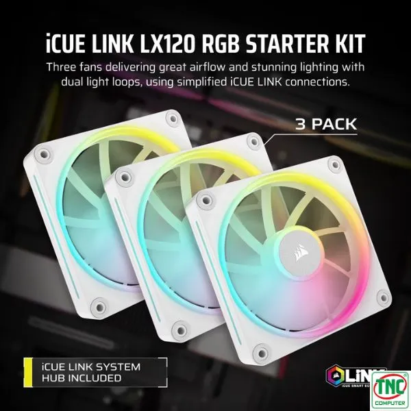 Bộ quạt Corsair iCUE LINK LX120 RGB