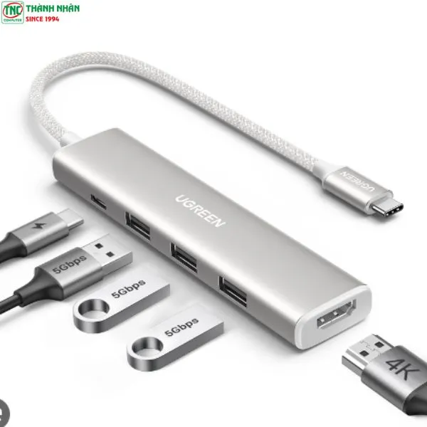 Bộ chuyển đổi đa năng USB Type-C 5 trong 1 Ugreen 35580