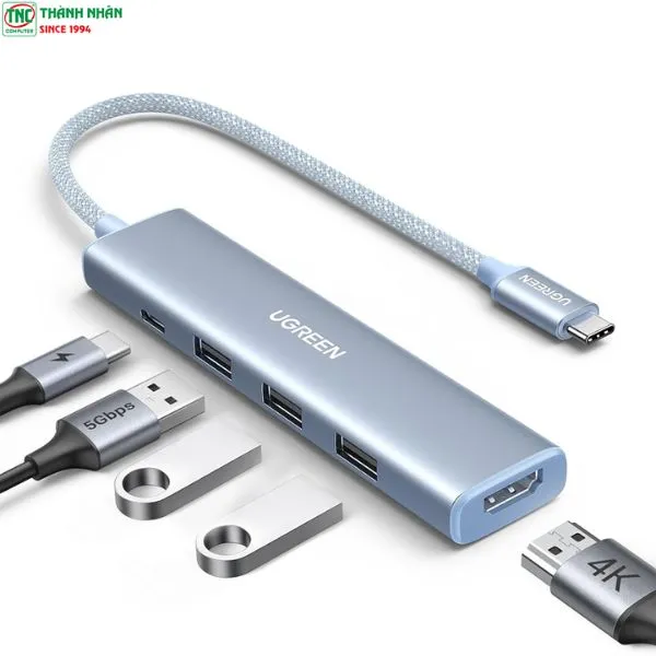 Bộ chuyển đổi đa năng USB Type-C 5 trong 1 Ugreen 35581