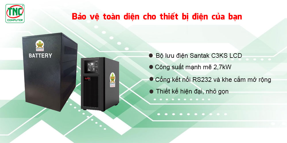 Bộ lưu điện Santak C3KS LCD