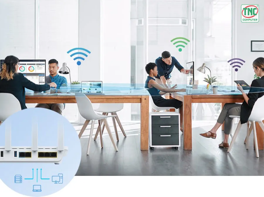 Bộ phát Wifi ASUS ExpertWiFi EBR63 hỗ trợ mạng LAN và WAN hiện đại