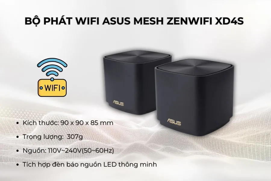 Bộ Phát Wifi Asus Mesh ZenWifi XD4S