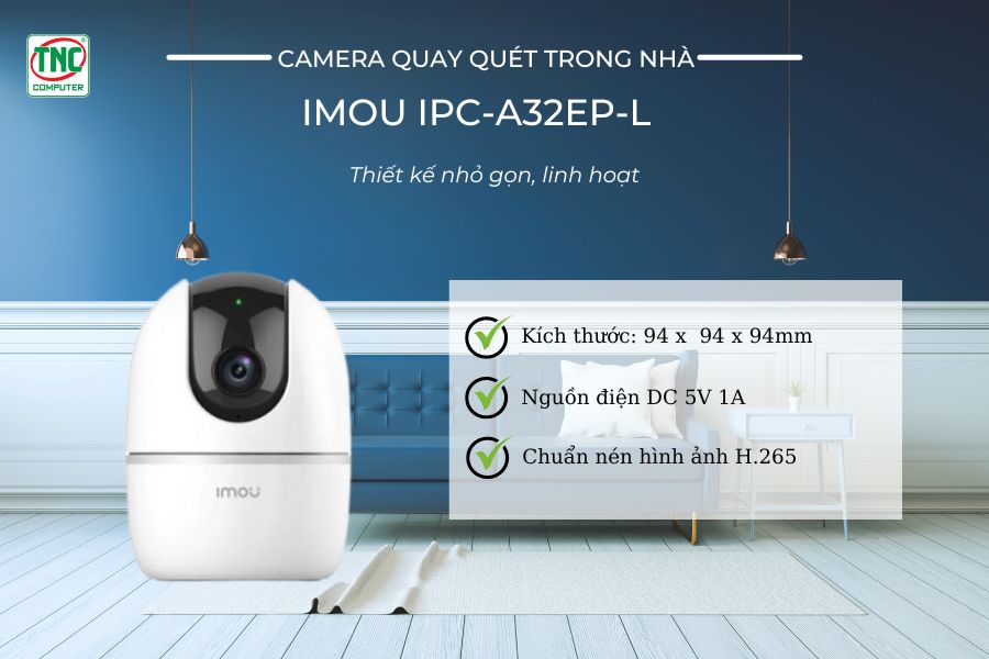 Camera quay quét trong nhà IMOU IPC-A32EP-L (2K, 3.0MP)	