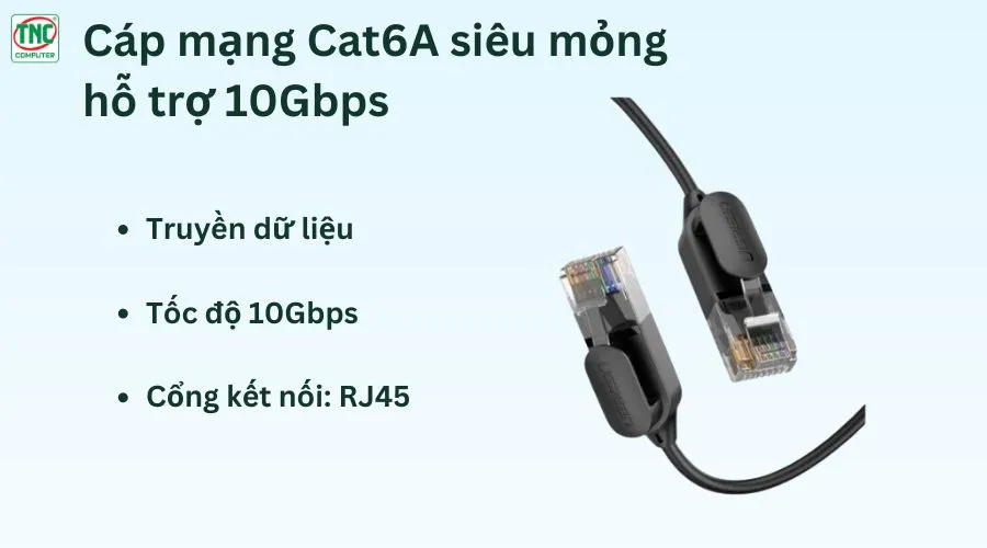 Cáp mạng Cat6A siêu mỏng giá rẻ