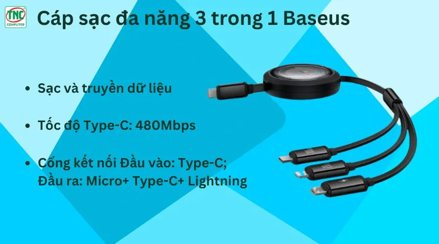 Cáp sạc Baseus giá rẻ