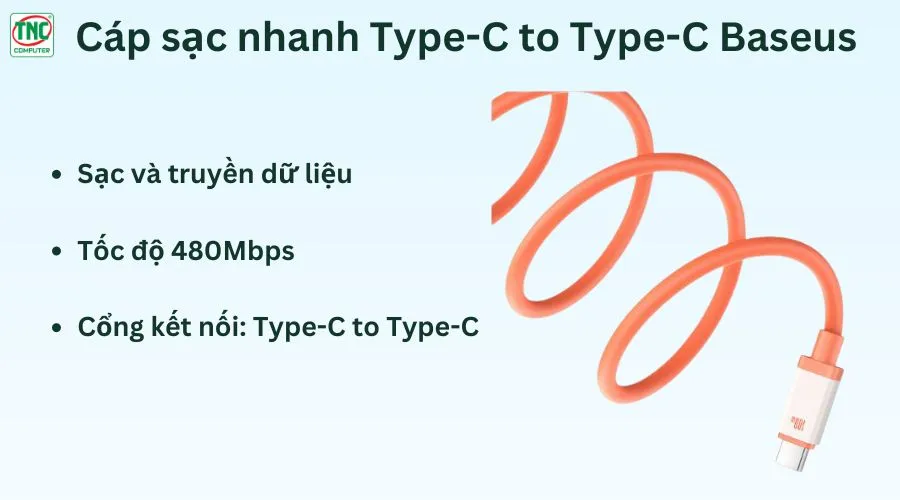 Cáp sạc Type-C to Type-C giá rẻ