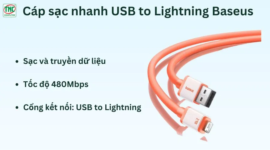 Cáp sạc USB to Lightning giá rẻ