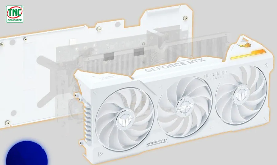 TUF-RTX4070TIS-O16G-BTF-WHITE có khung sườn chắc chắn