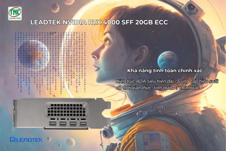 Card Màn Hình Leadtek NVIDIA RTX 4000 SFF ADA Generation 20GB ECC có tính toán chính xác cao