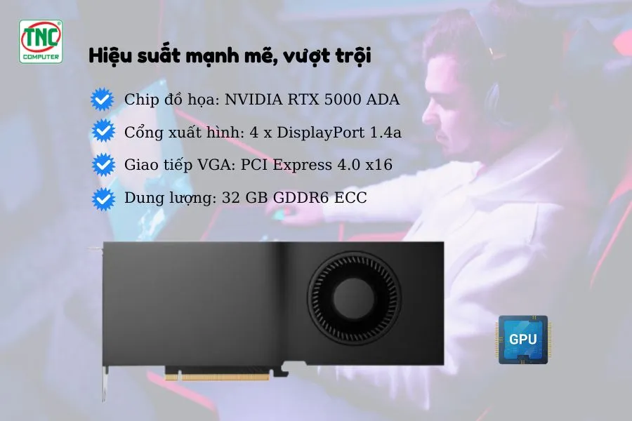 Card Màn Hình Leadtek NVIDIA RTX 5000 ADA 32GB GDDR6 ECC có hiệu năng mạnh mẽ