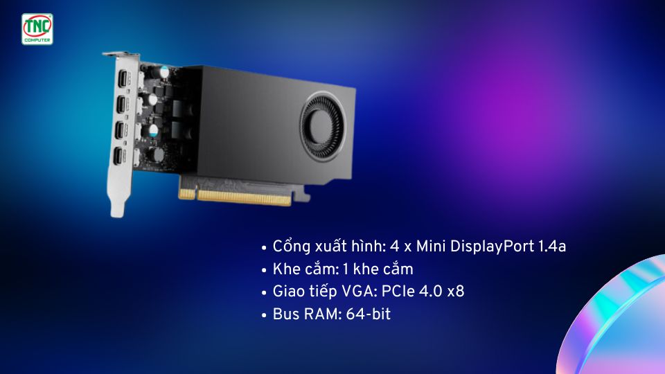 Card Màn Hình Leadtek Quadro NVIDIA RTX A400 4GB GDDR6	 được thiết kế nhỏ gọn, tinh tế