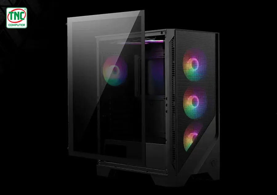 Case MSI MAG FORGE 120A Airflow Black sở hữu tấm Mesh đạt chứng nhận hoạt động