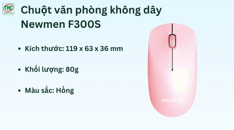 Chuột văn phòng không dây Newmen F300S màu Hồng