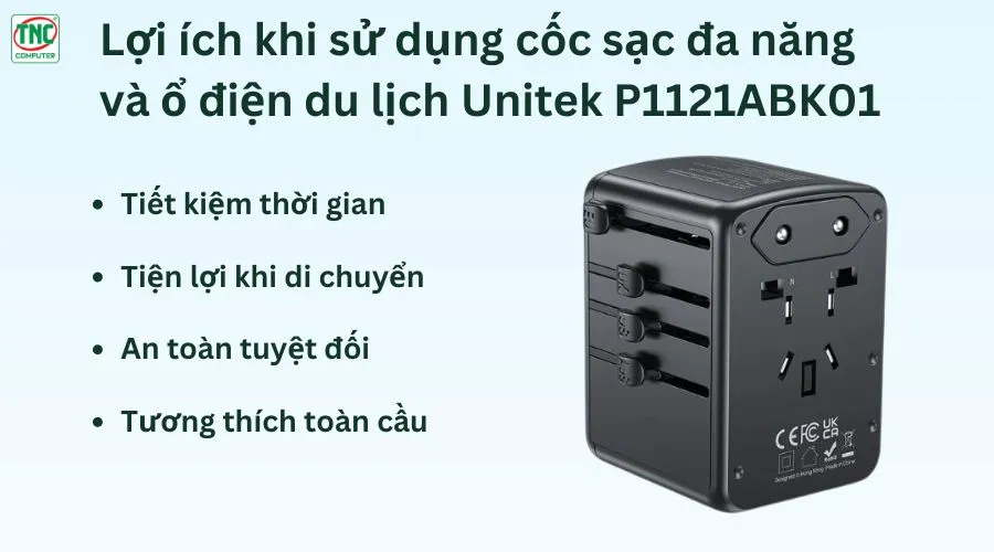 Cốc sạc đa năng và ổ điện du lịch 35W giá rẻ