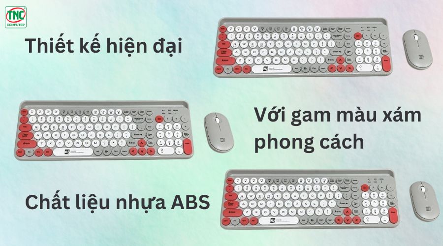 Combo Bàn phím và Chuột không dây R8 1930 màu Xám Colorful