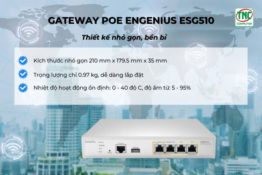 Gateway PoE EnGenius ESG510 (4 port/ 2.5 Gbps)	