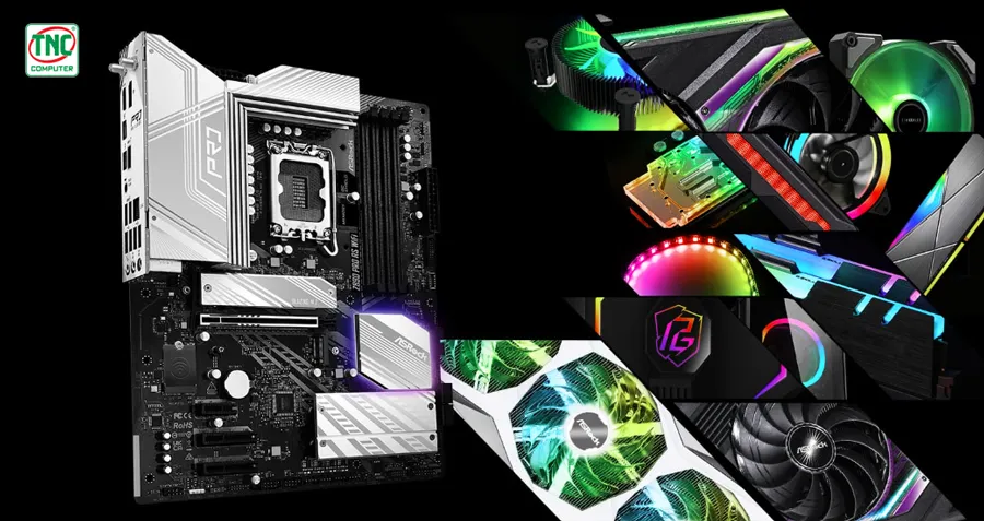 Mainboard ASRock Z890 Pro RS WiFi hỗ trợ đèn đa sắc RGB