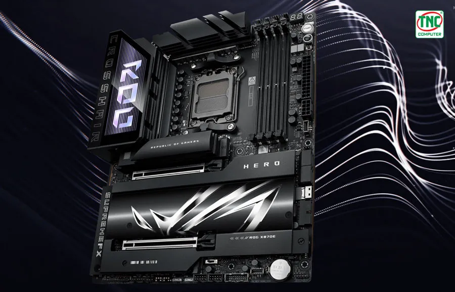 Mainboard Asus ROG CROSSHAIR X870E HERO thiết kế gaming đẳng cấp