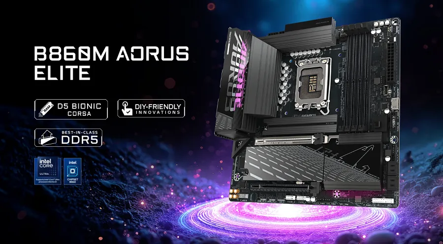 Mainboard Gigabyte B860M AORUS ELITE sở hữu công nghệ xuất hình vượt trội