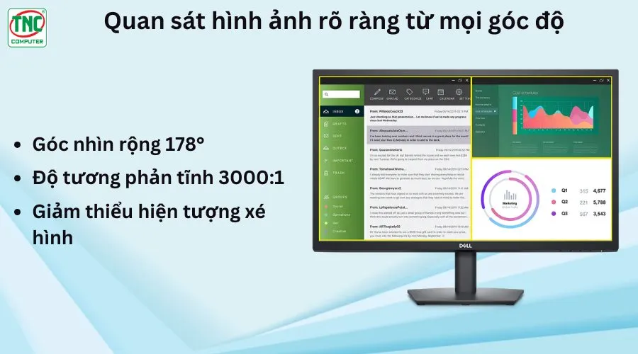 màn hình máy tính 24 inch dell