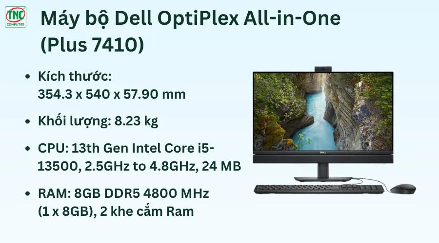 Máy bộ Dell OptiPlex All-in-One (Plus 7410) 42OTAIO7410