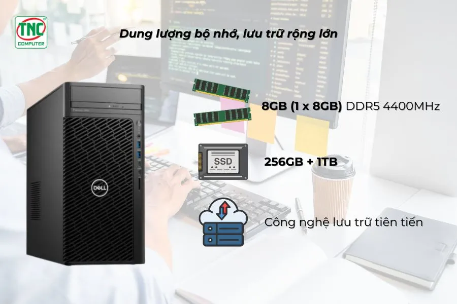 Máy trạm Dell Workstation Precision 3660 Tower 42PT3660D20 có dung lượng bộ nhớ lớn