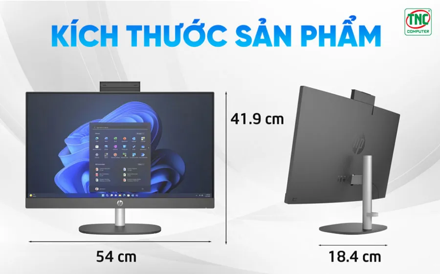 Máy bộ HP All-in-one ProOne 240 G10 AIO 9H0B3PT được thiết kế hiện đại, tinh tế