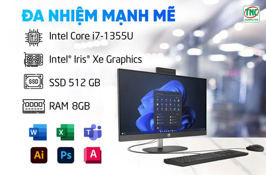 Máy bộ HP All-in-one ProOne 240 G10 AIO 9H0B3PT sở hữu hiệu năng mạnh mẽ