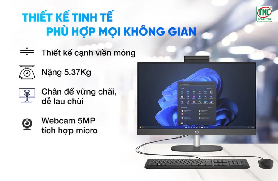 Máy bộ HP All-in-one ProOne 240 G10 AIO 9H0B3PT có bộ nhớ rộng lớn