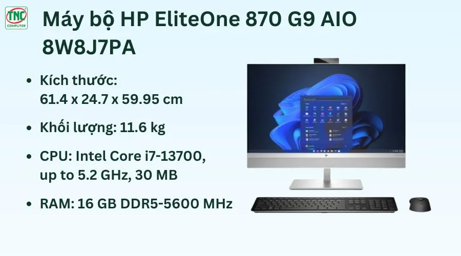 Máy bộ HP EliteOne 870 G9 AIO 8W8J7PA