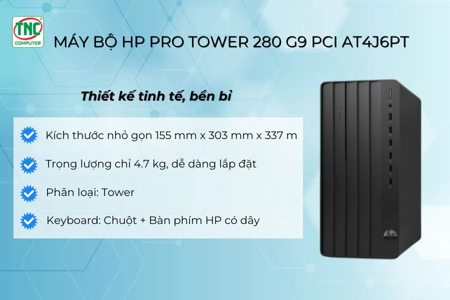 Máy bộ HP Pro Tower 280 G9 PCI AT4J6PT 