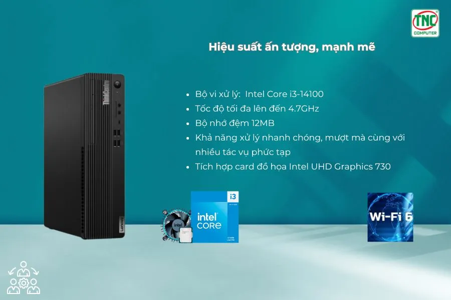 Máy bộ Lenovo ThinkCentre M70s Gen 5 12U3000GVA có hiệu suất hoạt động mạnh mẽ