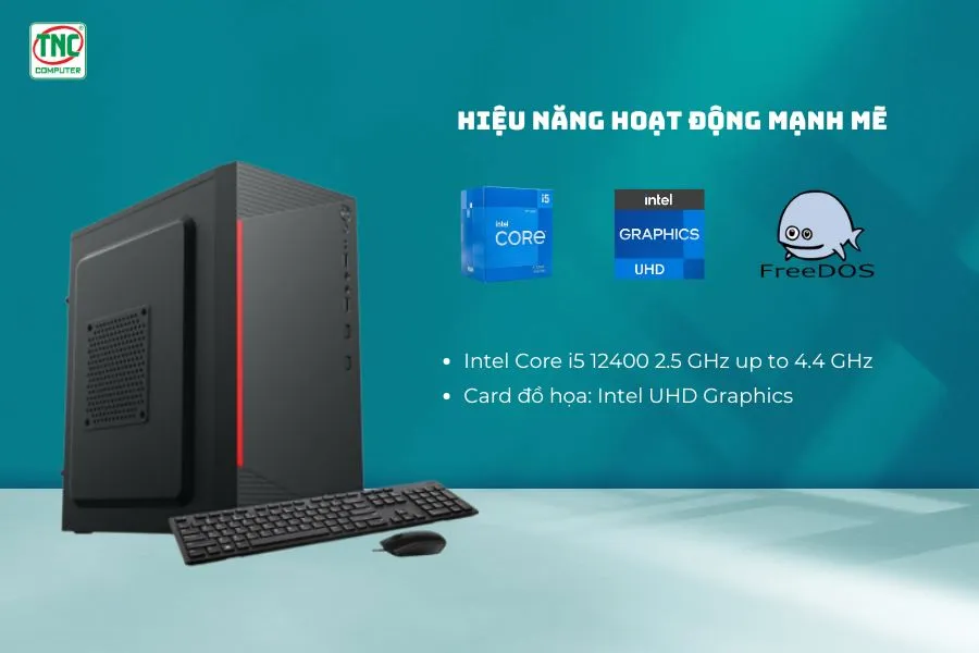 Máy bộ TNC Văn Phòng I5412 sở hữu hiệu năng ấn tượng, mạnh mẽ