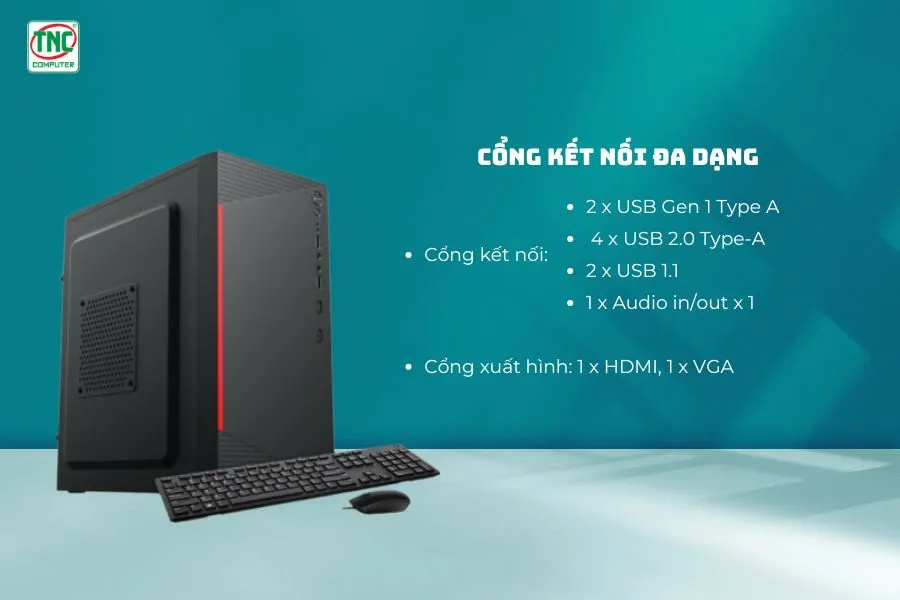 Máy bộ TNC Văn Phòng I5412 sở hữu cổng kết nối đa dạng