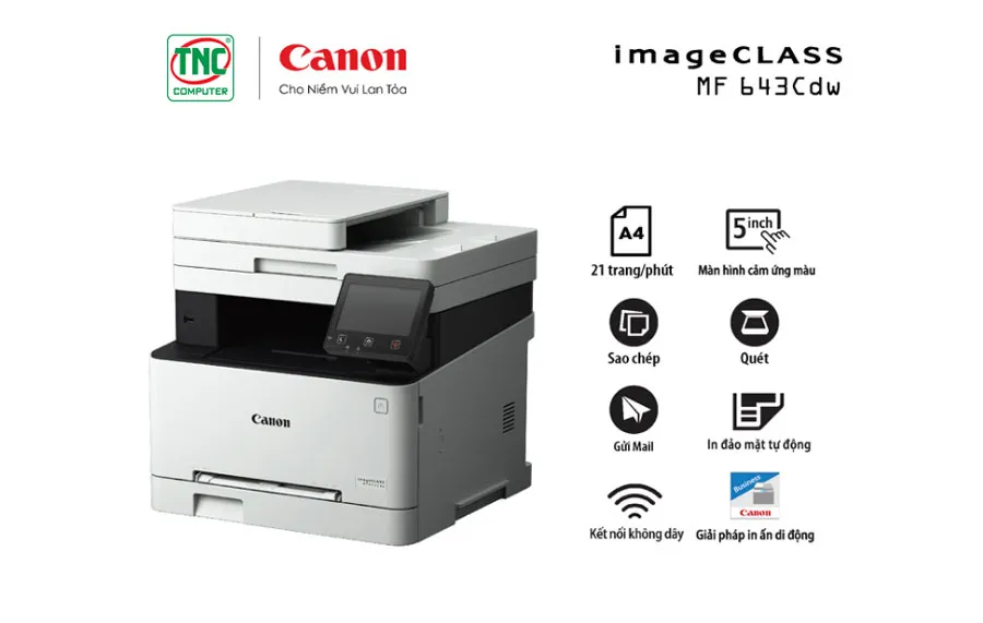 Máy in Canon MF643Cdw (In laser màu đa năng)	