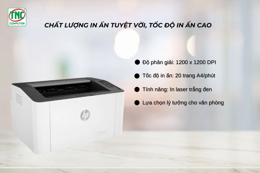 Máy in HP Laser đen trắng 108a (4ZB79A) in ấn chất lượng tuyệt vời