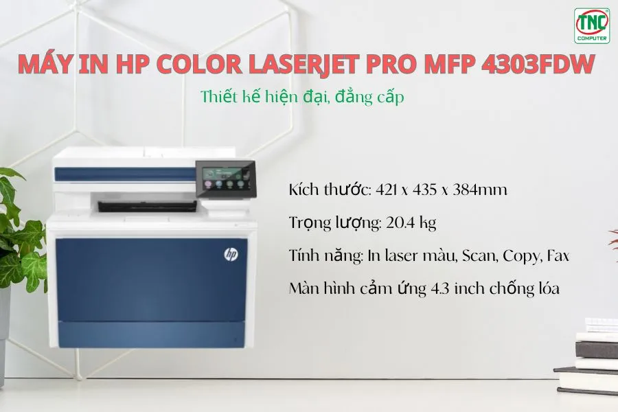 Máy in HP Color LaserJet Pro MFP 4303fdw (5HH67A)	