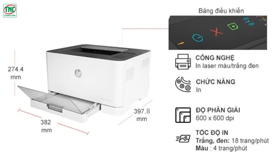 Máy in HP Color Laser 150nw (4ZB95A)