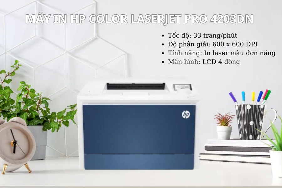 Máy in HP Color LaserJet Pro 4203dn (4RA89A) có hiệu suất hoạt động mạnh mẽ