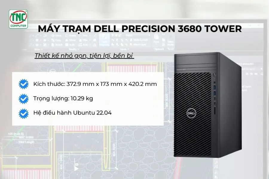 Máy tính trạm Dell Precision 3680 Tower 71047056 