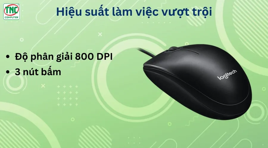 Chuột văn phòng có dây Logitech B100	