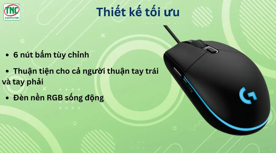 Chuột Gaming có dây Logitech G102 màu đen