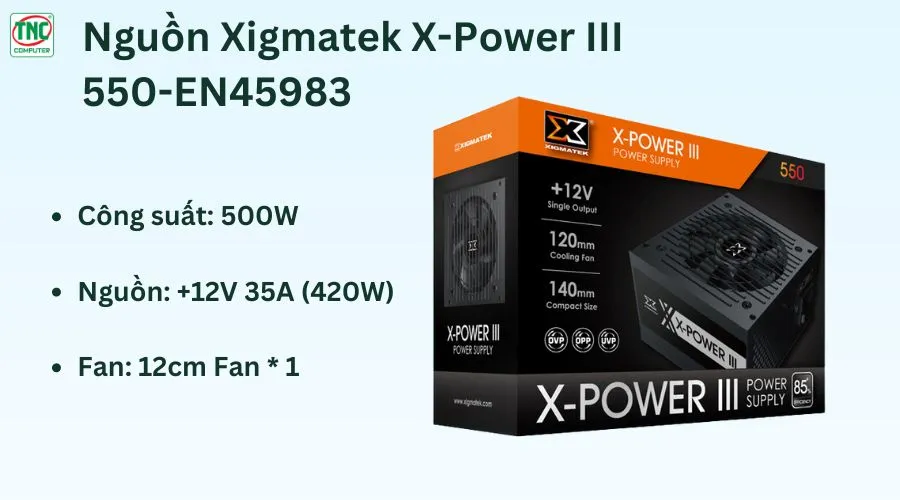 Nguồn Xigmatek X-Power III 550-EN45983