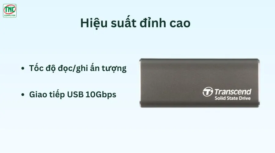 Ổ cứng di động SSD Transcend 1TB ESD265C TS1TESD265C	