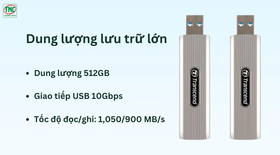 	Ổ cứng di động SSD Transcend 512GB ESD320A TS512GESD320A