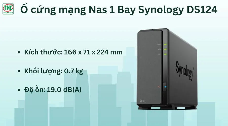 Ổ cứng mạng Nas 1 Bay Synology DS124